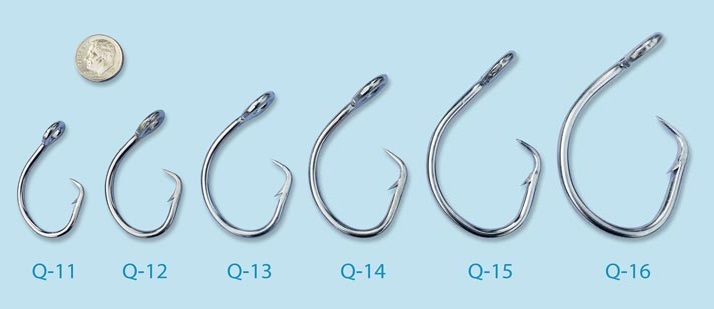 10/0s. Stainless Circle Longline Hooks